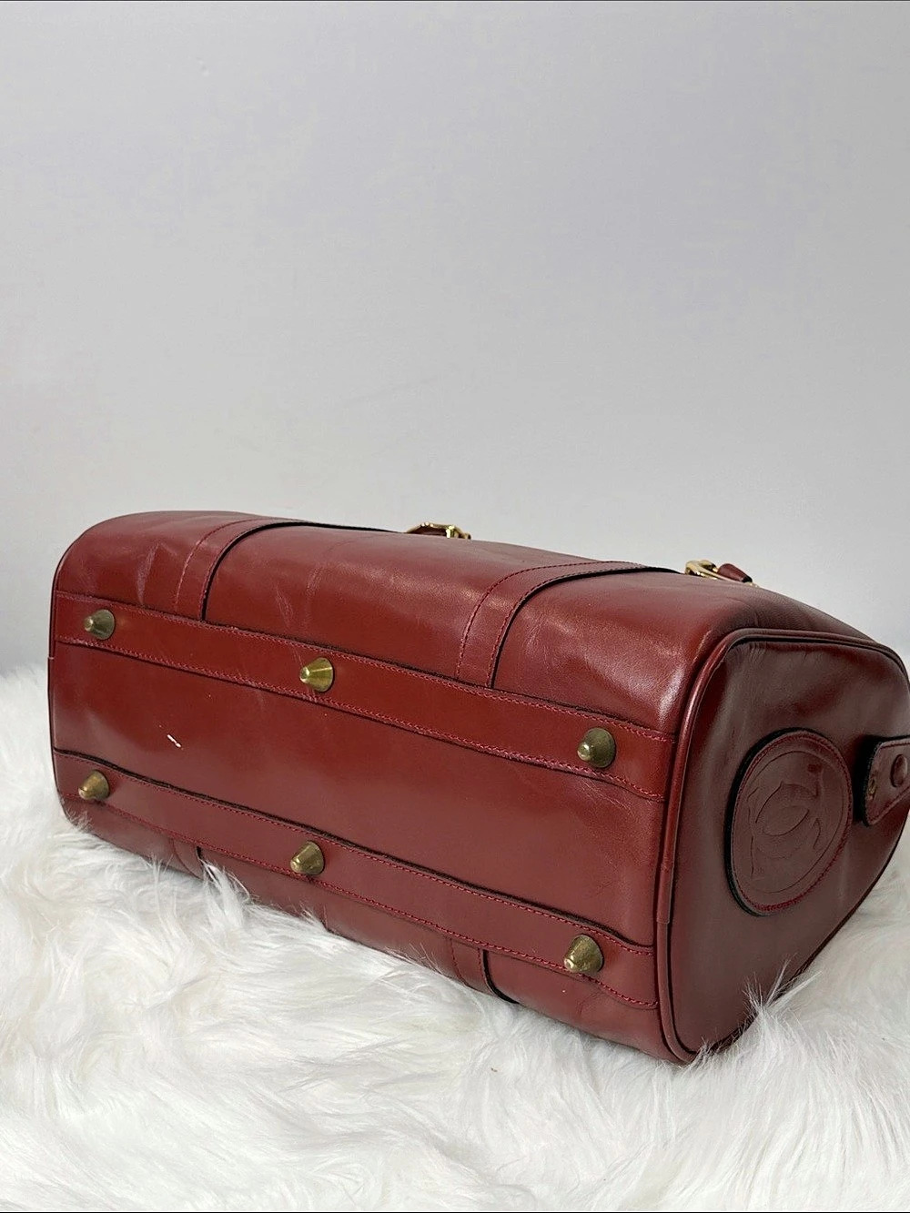 Cartier Must de Cartier Bordeaux Leather Boston Bag - Picture 8 of 16